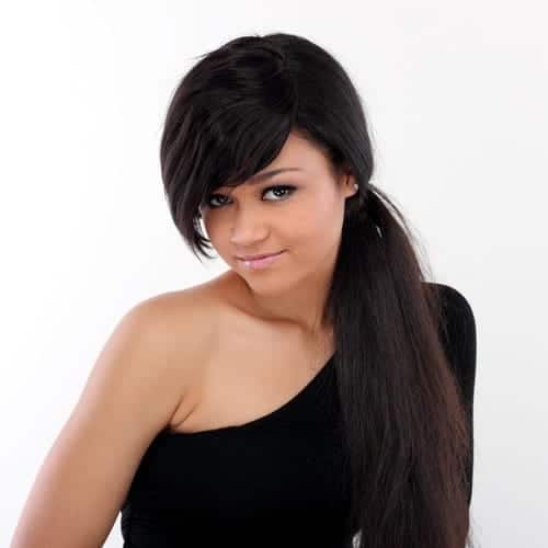 Clip in fringe hair extensions