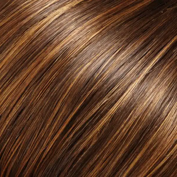 6F27 | Caramel Ribbon | Brown with Natural Red-Gold Blonde Highlights & Tips Jn Renau Wigs