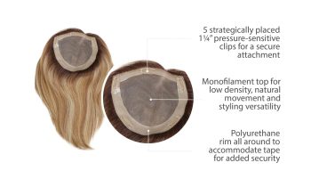 Gilded Hair Topper 12 Inches | Human Hair