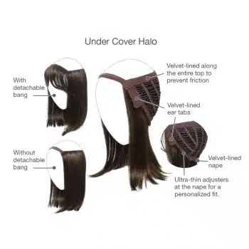 Under Cover Halo Wig By Gabor | Synthetic | Warn With A Cap