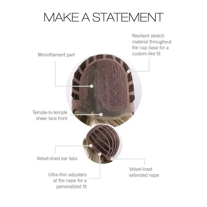 Make a Statement Wig by Gabor | Cap Construction | Lace Front Monofilament Part