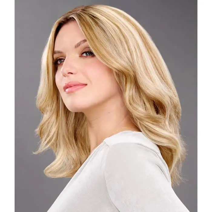 easiPart T 12in Hair Topper by Jon Renau | Chinese Remy Human Hair | Add Volume Front and Back Coverage