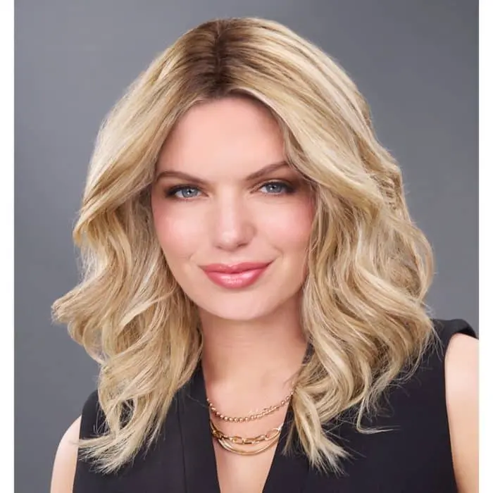 easiPart Medium 12 in Hair Topper by Jon Renau | Chinese Remy Human Hair | Shoulder Length Volume