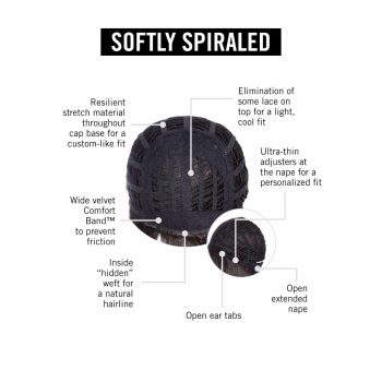 Softly Spiraled Wig By Hairdo | Cap Construction | Basic Cap