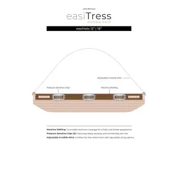 easiHalo 12 | 18 Cap Construction by Jon Renau | easiTress Human Hair