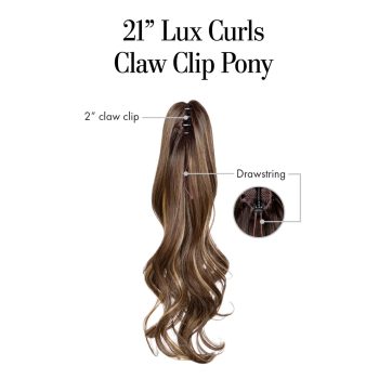 21' Lux Curls Claw Clip Pony Cap Construction by Kim Kimble