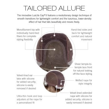Tailored Allure Cap Construction by Raquel Welch | Heat Friendly Synthetic | Lace Front Hand Tied